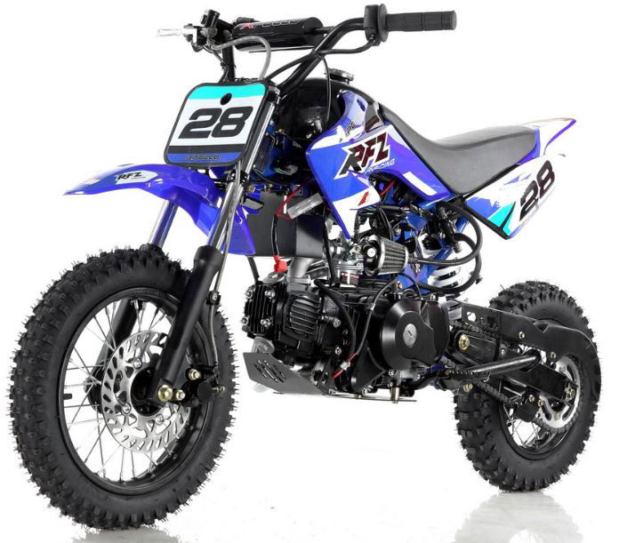 Apollo DB28 110cc Dirt Bike, 4-Speed Automatic, Electric Start, 12/10 inch Wheels, Ages 8 and up