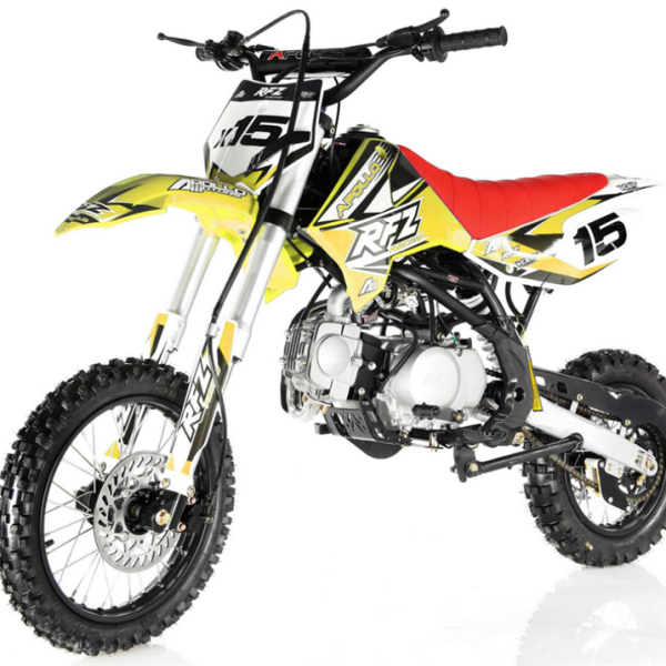 Apollo RFZ X15 125cc Dirt Bike, 4-Speed Manual, 14/12 inch Wheels, Upgraded Frame, Ages 12 and up