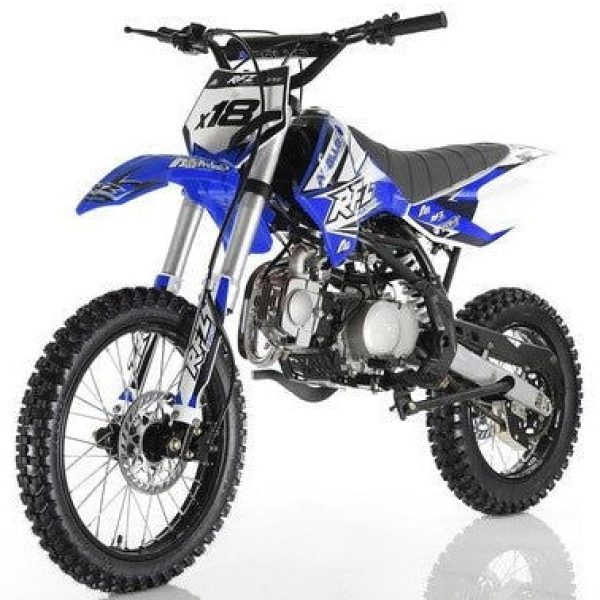 Apollo RFZ 125cc X18 Dirt Bike, 4-Speed Manual, Dual Disc Brakes, 17/14 inch Wheels, Ages 12 and up