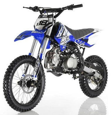 Apollo RFZ 125cc X18 Dirt Bike, 4-Speed Manual, Dual Disc Brakes, 17/14 inch Wheels, Ages 12 and up
