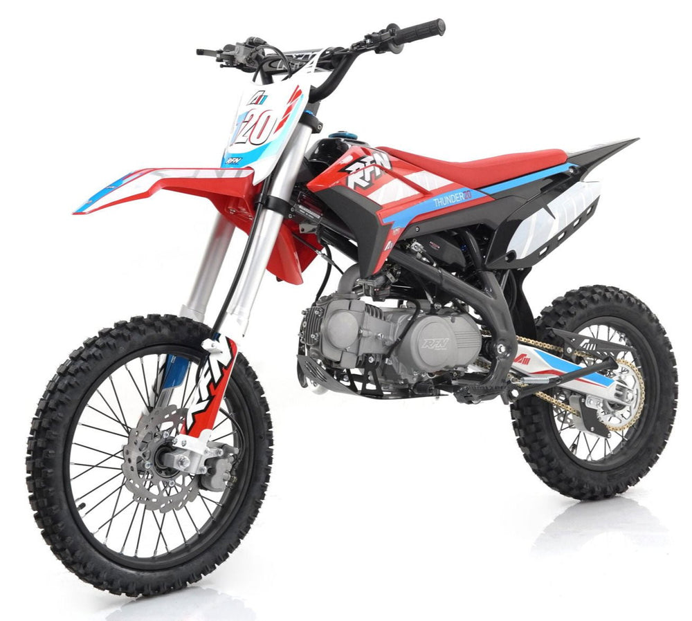 Apollo Thunder T20 125cc Dirt Bike, 4-Speed Manual, 17/14 inch Wheels, Ages 12 and up