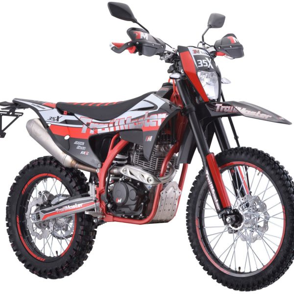 TrailMaster TM35X 250cc Dual Sport Dirt Bike, 5-Speed Manual, Dual Disc Brakes, (21/18) Wheels