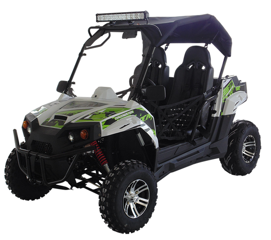 TrailMaster Challenger 200X Go Kart UTV Side by Side, with Alloy Wheels, Windshield and LED Light Bar - Image 2
