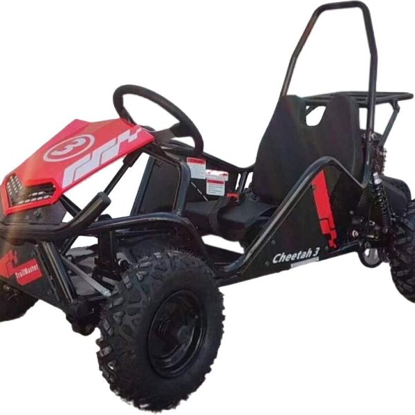 TrailMaster Cheetah 3 Kids Mini Go Kart, 80cc Gas Engine, Ages 4-9