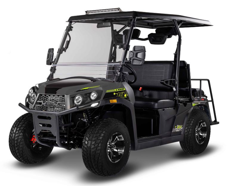 E-Rover DLX Electric Golf Cart, Lithium Battery, Deluxe Alloy Wheels, Digital Dashboard, Windshield Included
