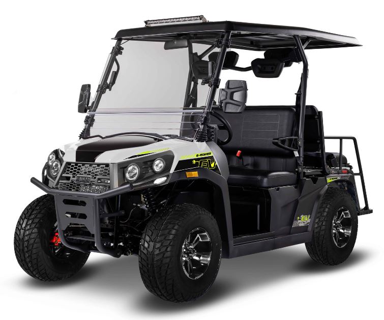 E-Rover Electric Golf Cart, Deluxe Alloy Wheels, Windshield Included