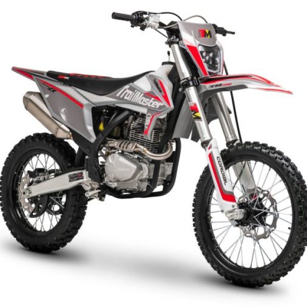 TrailMaster LX250 Dirt Bike, 6-Speed Manual, Dual Disc Brakes, Electric Start with Kick backup, (21/18) Wheels