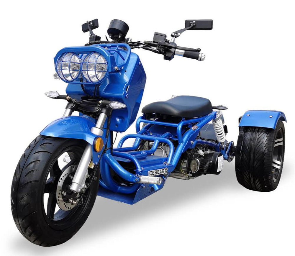 Maddog 150cc Street Trike, Automatic, Disc Brakes, 14 inch Aluminum Rear Wheels