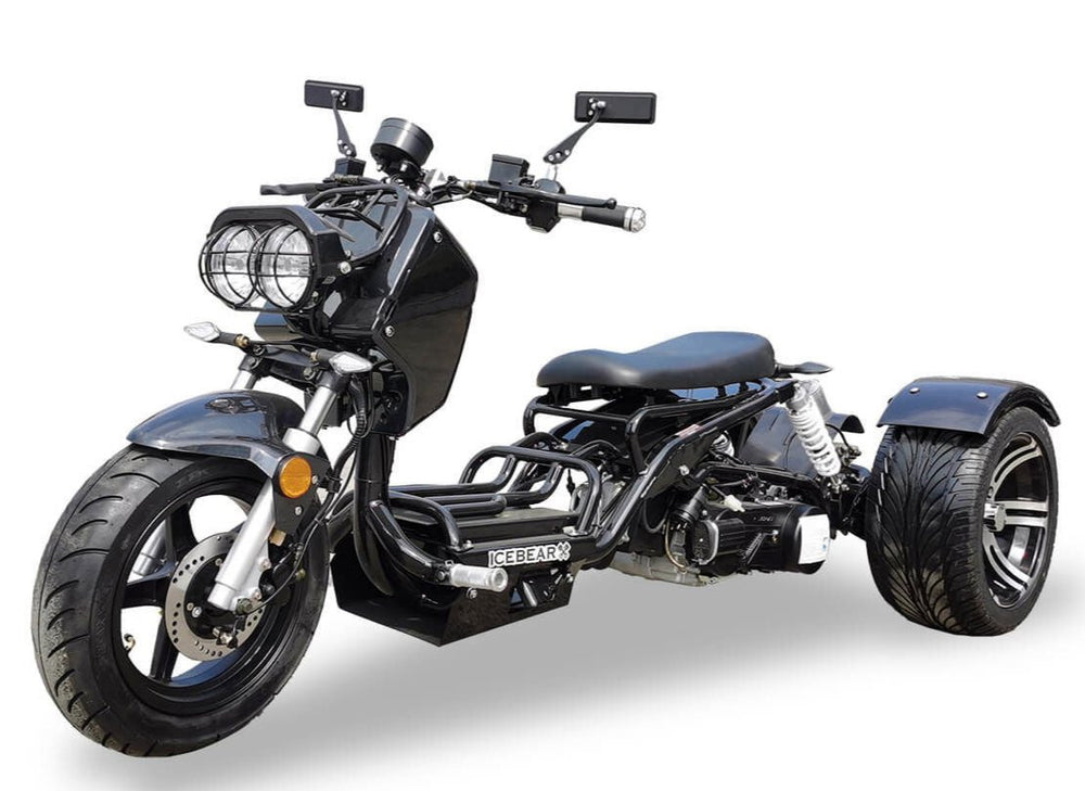 Maddog 50cc Street Trike, Automatic, Disc Brakes, 14 inch Aluminum Rear Wheels