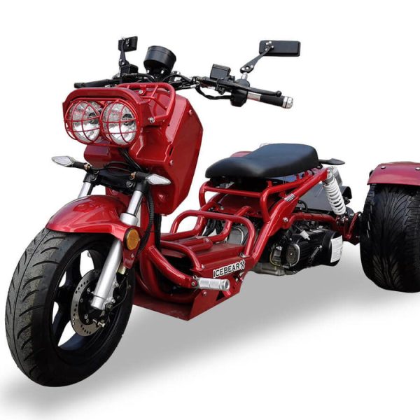 Maddog 50cc Street Trike, Automatic, Disc Brakes, 14 inch Aluminum Rear Wheels