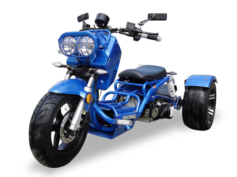 Maddog 50cc Street Trike, Automatic, Disc Brakes, 14 inch Aluminum Rear Wheels - Image 3