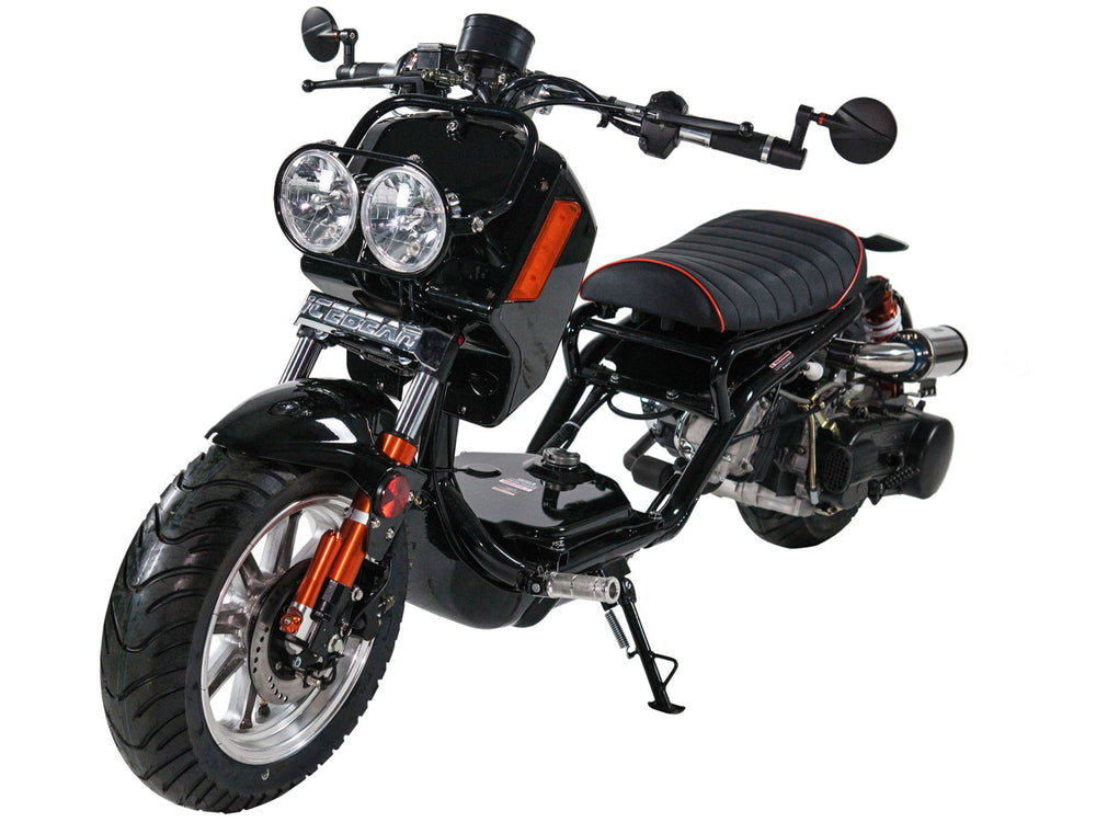 Maddog Gen IV 50cc Street Scooter, Automatic, Front Disc Brake, 12 inch Aluminum Wheels, LED Lights, Digital Speedometer