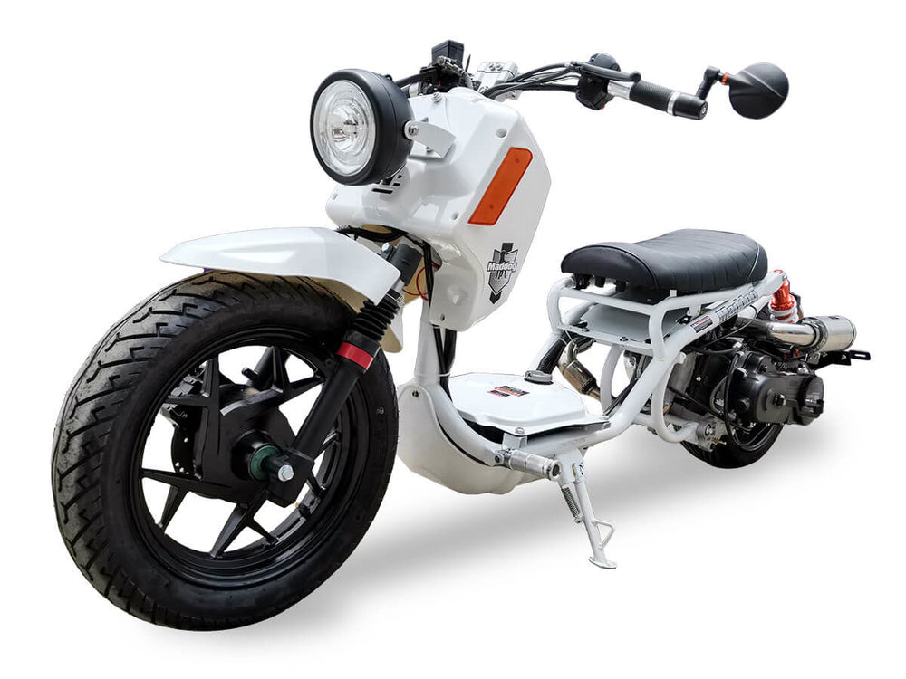 Maddog Gen V 50cc Street Scooter, Automatic, Front Disc Brake, 14 inch Aluminum Wheels, Digital Speedometer, LED Lights