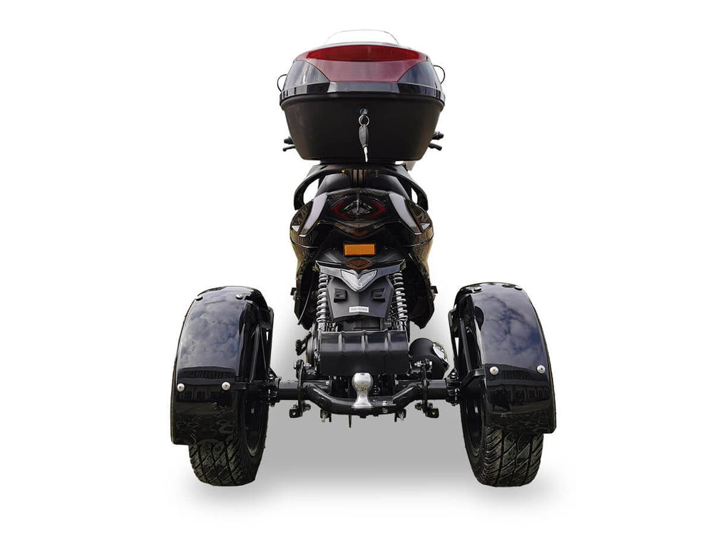 Mojo 150cc Street Trike, Automatic, Disc Brakes, Aluminum Wheels, Trunk and Windshield Included - Image 9