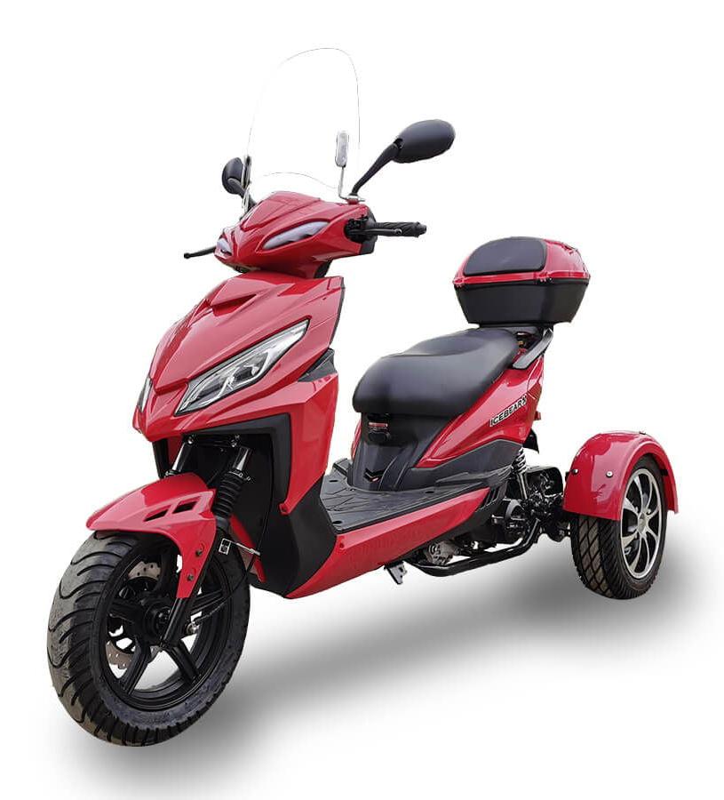 Mojo 50cc Street Trike, Automatic, Disc Brakes, Aluminum Wheels, Trunk and Windshield Included - Image 4