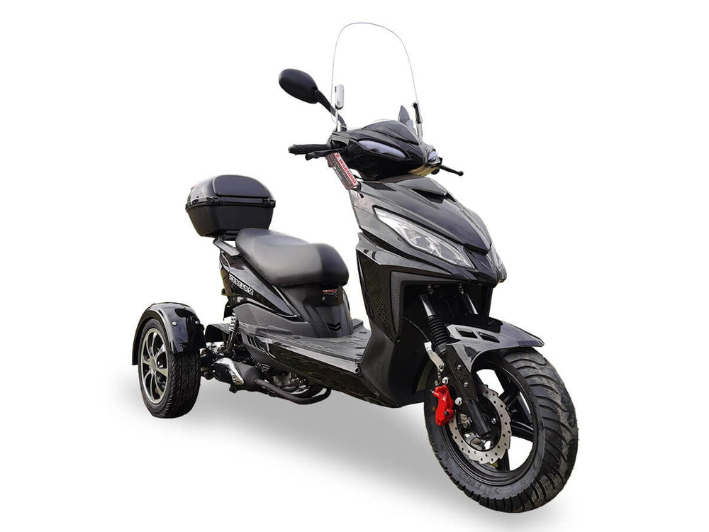 Mojo 50cc Street Trike, Automatic, Disc Brakes, Aluminum Wheels, Trunk and Windshield Included - Image 6