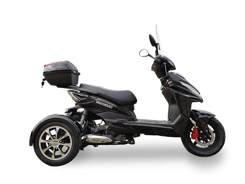 Mojo 50cc Street Trike, Automatic, Disc Brakes, Aluminum Wheels, Trunk and Windshield Included - Image 7