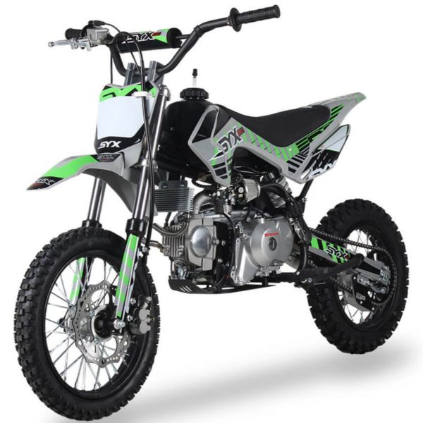 2024 SYX Moto Roost Pro 125cc Pit Bike, Oil-Cooled, Electric Start, Automatic Shifting, (14/12) Wheels, Ages 12 and up