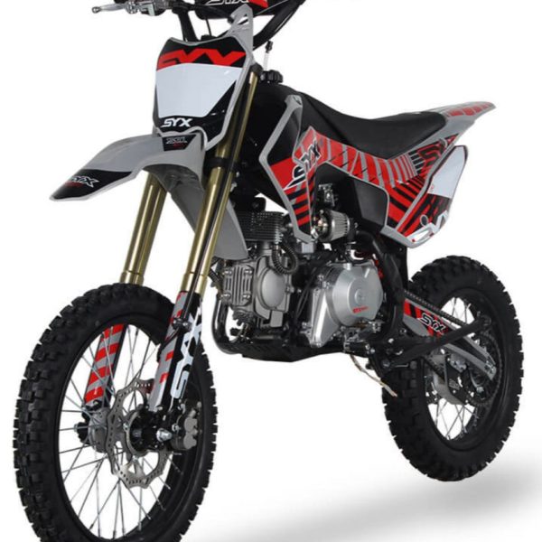2024 SYX Moto Whip Pro 125cc Pit Bike, Oil-Cooled, Kick Start, Anodized Front Fork, 4-Speed Manual Shifting, (17/14) Wheels, Ages 12 and up