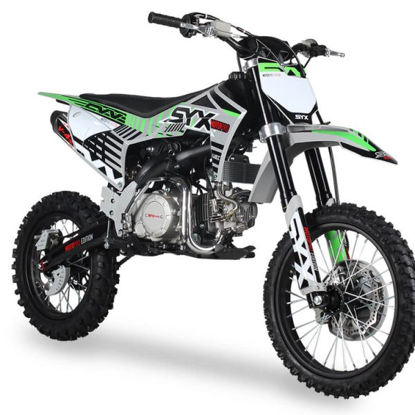 SYX Moto Pro 140cc 4-Stroke Gas Dirt Bike 4-Speed Manual Electric Start (17/14), Ages 16 and up
