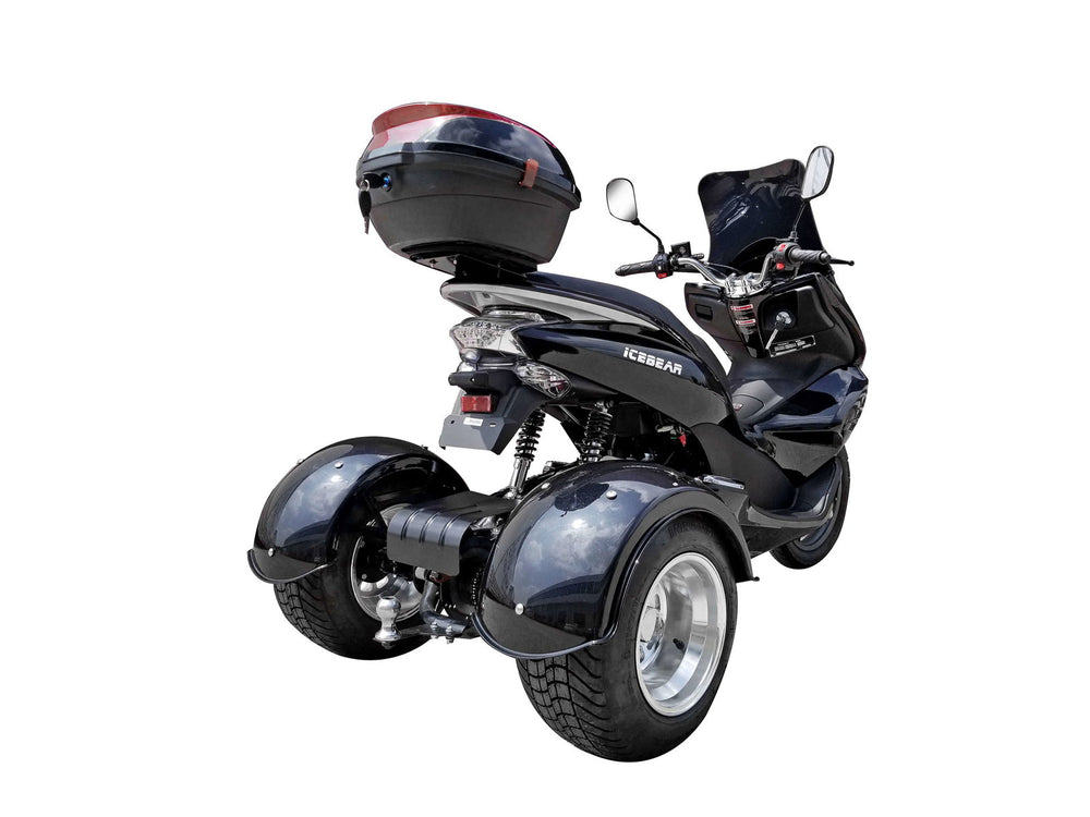 Q6 150cc Trike, Automatic Shifting, Full Wind Screen, Locking Trunk - Image 8
