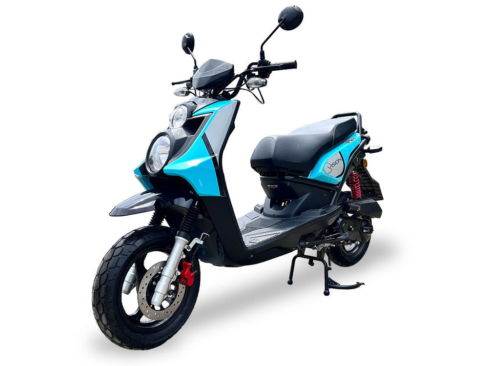 Vision 50cc Street Scooter, Automatic Shifting, Front Disc/Rear Drum Brakes, 12 inch Aluminum Wheels - Image 2