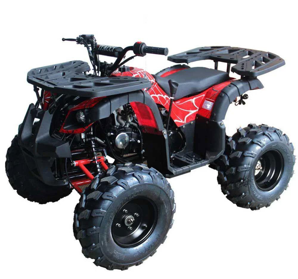 Rider 10 125cc Utility Style ATV, Auto with Reverse, Front Rack, Rear Rack, Deluxe front Bumper, Ages 12 and up