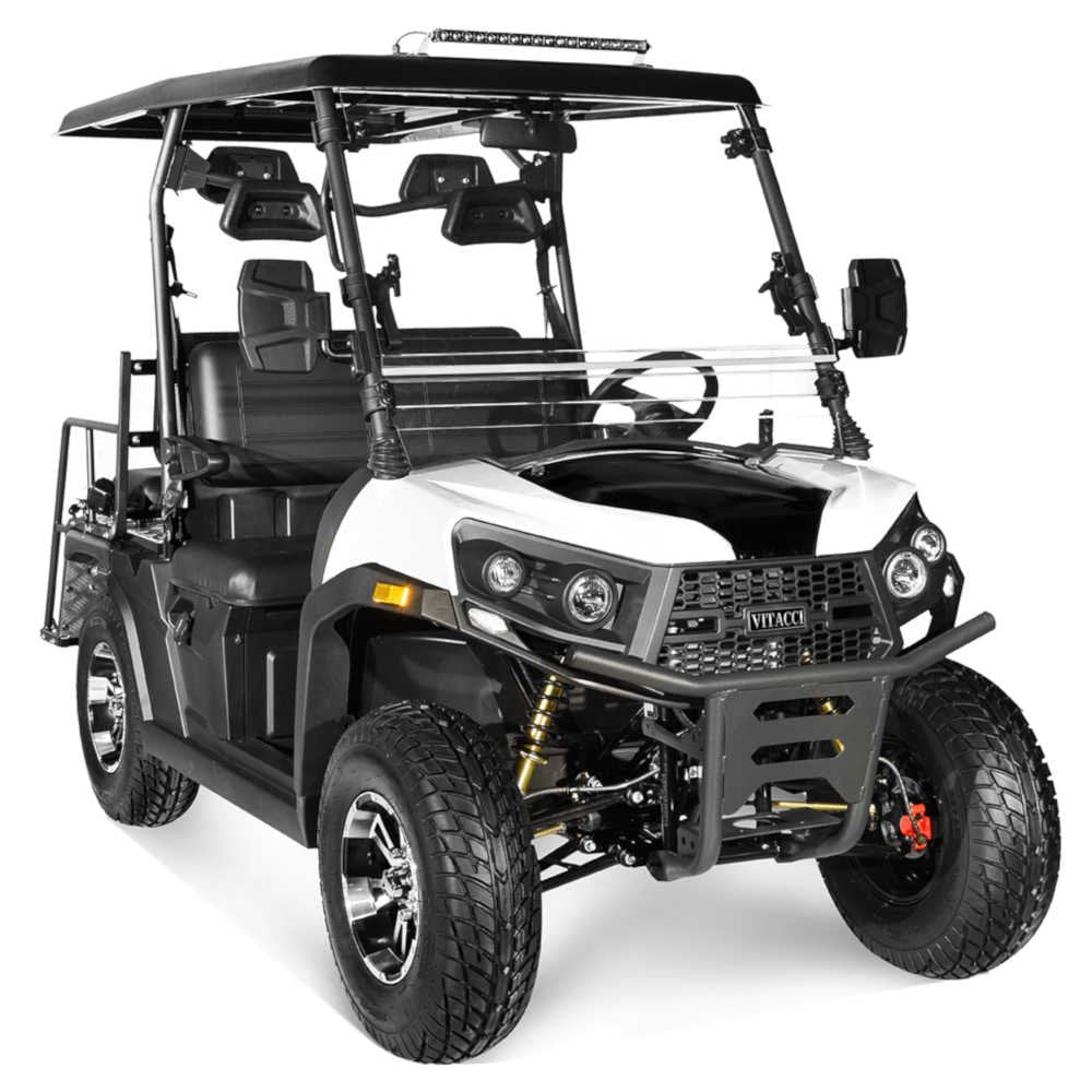 Rover 200 Gas Golf Cart, Electronic Fuel Injection, Automatic with Reverse, Deluxe Alloy Wheels, Windshield Included - Image 2