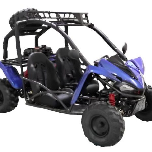 Shark DLX 125cc Mid-Size Kids Go Kart, Electric Start, 3-Speed, Reverse