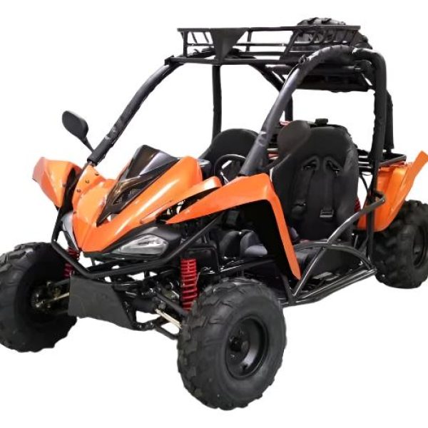 Shark DLX 125cc Mid-Size Kids Go Kart, Electric Start, 3-Speed, Reverse