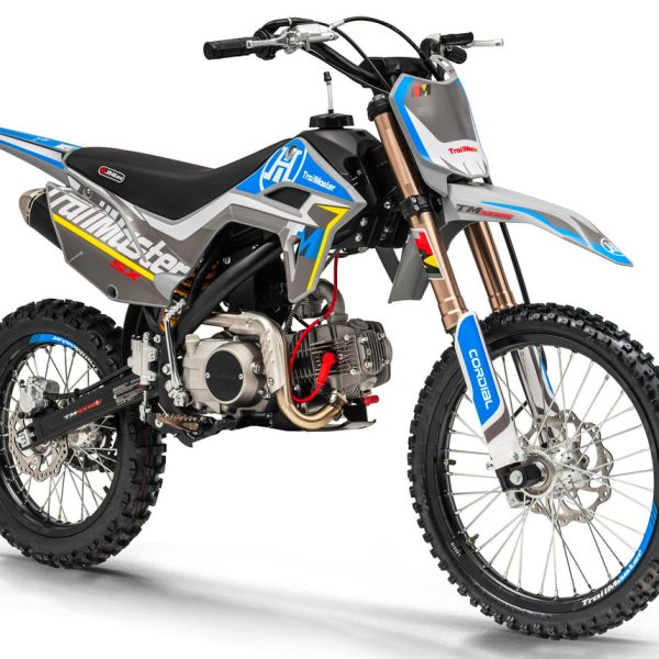 TrailMaster SX125 Pro Series Dirt Bike, Electric Start, 4-Speed Manual, Dual Disc Brakes, (19/16) Wheels
