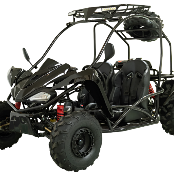 Shark 125cc Mid-Size Kids Go Kart, Electric Start, 3-Speed, Reverse, Ages 12+