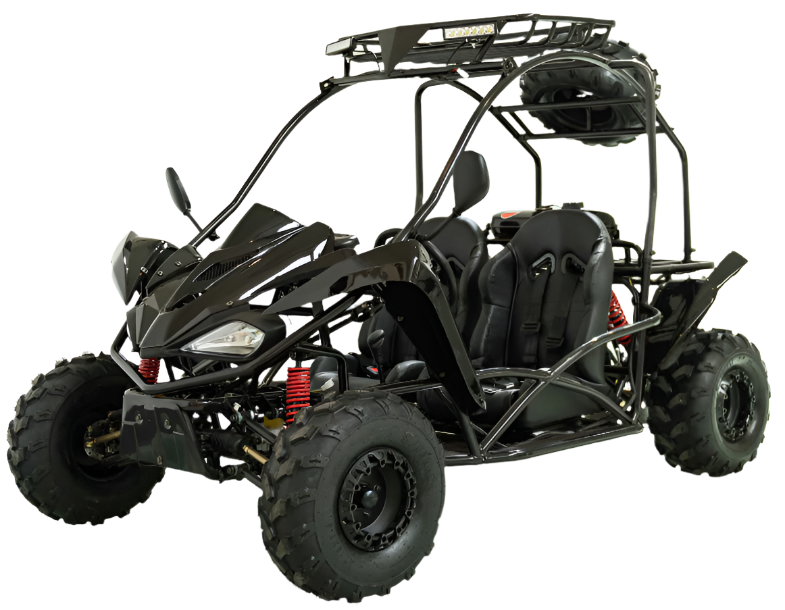Shark 125cc Mid-Size Kids Go Kart, Electric Start, 3-Speed, Reverse, Ages 12+