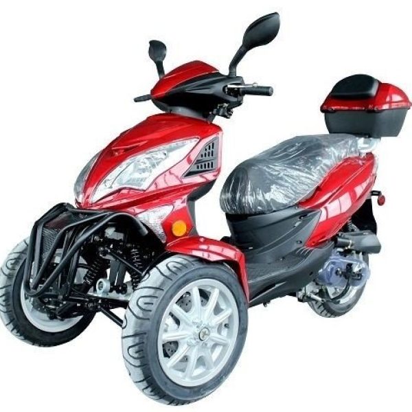 Topstar 50cc Trike, 3-Wheel Motorcycle, Automatic Shifting, Trunk, 12-inch Wheels