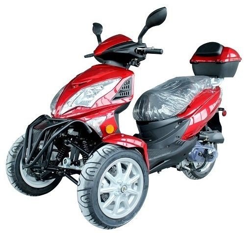 Topstar 50cc Trike, 3-Wheel Motorcycle, Automatic Shifting, Trunk, 12-inch Wheels - Image 2