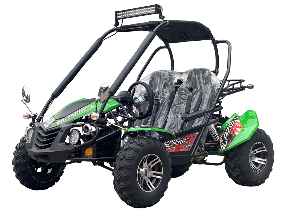 TrailMaster Blazer 200EX EFI Buggy Go Kart, LED Light Bar, Windshield Included - Image 2